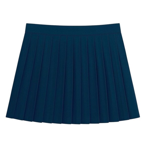 ABERCROMBIE & FITCH Navy Pleated Skort Mini Skirt, Size XL - NWT - Picture 1 of 5